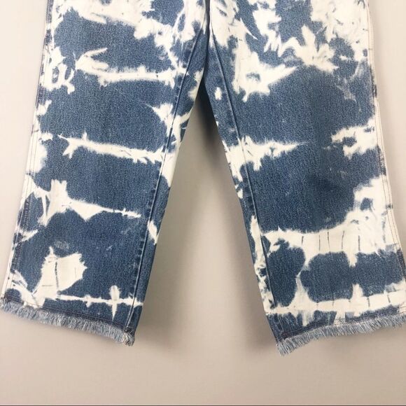 KYOTO KASUALS | Vintage Bleach Tie Dye Crop Jeans Women’s Junior Size 5 - Picture 3 of 7